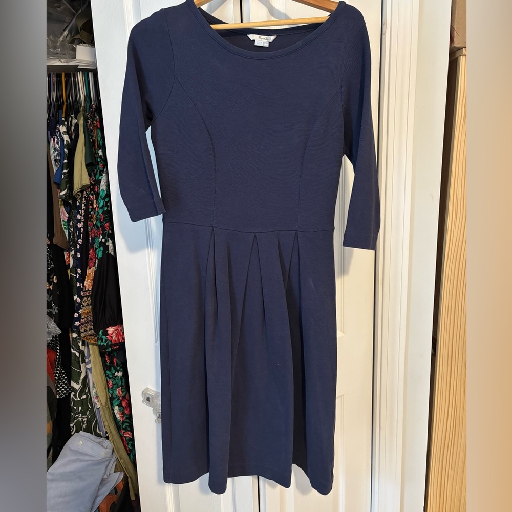 Boden Classic Navy elbow sleeve Sleeve Dress 10L